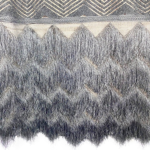 MAX STUDIO Black & Beige ZigZag Fringe Dress - Picture 2 of 5